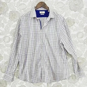 Original Penguin Heritage Slim Fit Button down Long sleeve  Plaid Dress Shirt 17